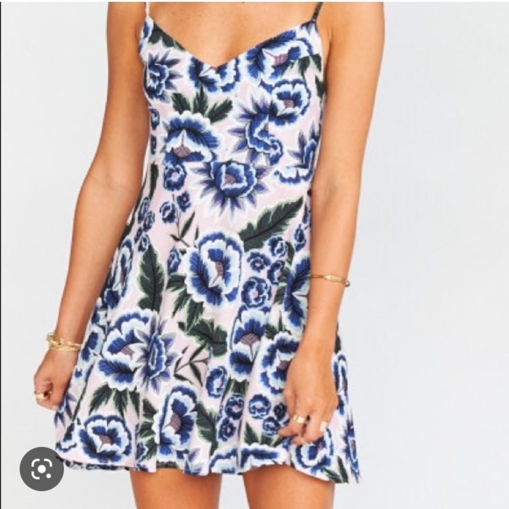 Show Me Your MuMu sz Sm Floral skater dress